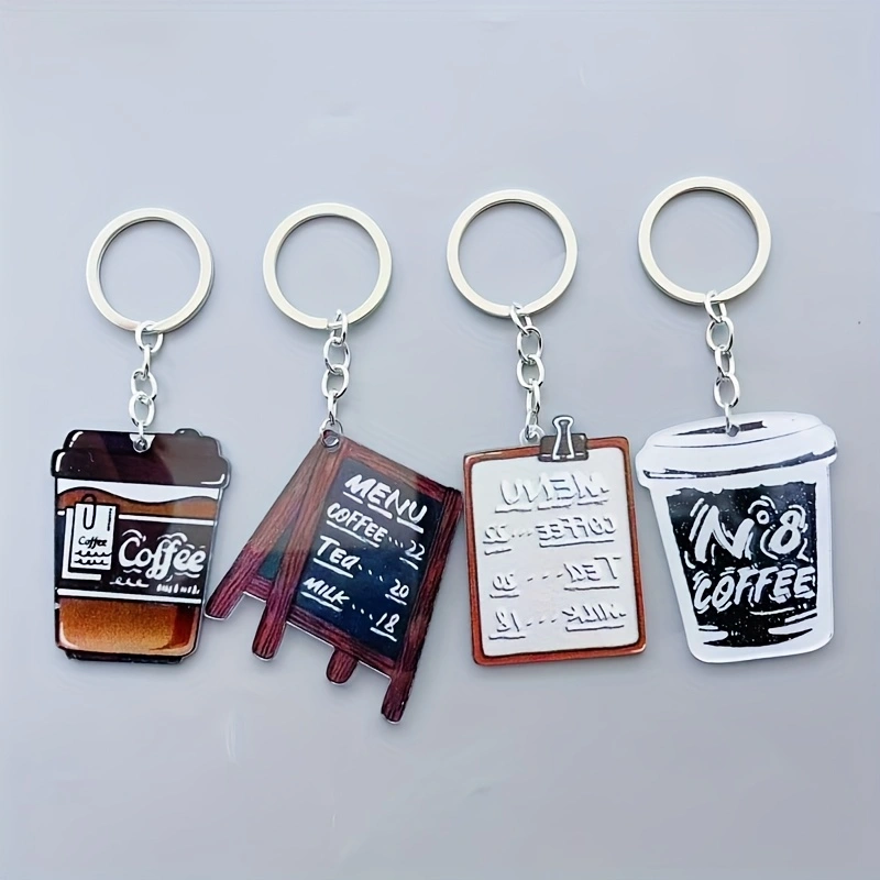 พวงกุญแจแก้วกาแฟอะคริลิก 8 ชิ้ - Coffee & Tea Difabis บทวิจารณ์และราคา